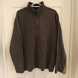 EDDIE BAUER Quarter Zip Gray Sweater